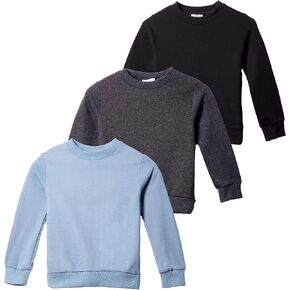 Real Essentials Girls LS Fleece Crew Neck Sweatshirt