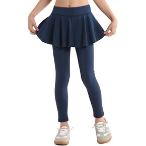 Leggings Girls School Uniform, Pants for Girls Kids Toddler Ruffle Skirt Pull On Warm Clothes