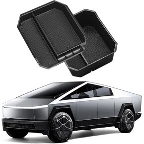 Lower Center Console Organizer Tray Compatible with Tesla Cybertruck 2024 Accessories,TPE Floor Console Organizer Storage Tray Bottom Storage Box for Cybertruck Interior Accessories