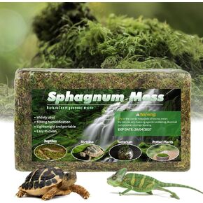 100QT Premium Sphagnum Moss for Reptiles- 28OZ Natural Moss Reptile Moss Bedding for Terrarium, Hatching, Forest Sphagnum Moss Reptile Substrate for Snakes, Gecko, Turtles, Frogs, Leopard