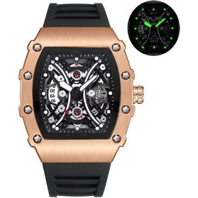 Mens Watch Luminous Tonneau Quartz Watch