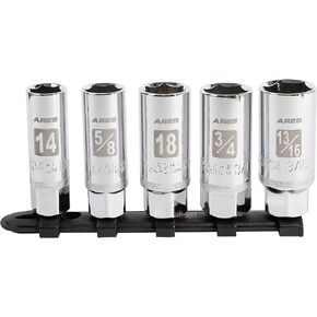 ARES 11027 – Extra Deep 9/16-Inch Spark Plug Socket – 3/8-Inch Drive Spark Plug Socket – 6-Inch Long 6-Point Socket for Superior Reach and Coverage