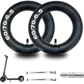 60/70-6.5 Inner Tube 10 Inch Tire Tube [2 Pack | Thickened Butyl Tire | 90° Valve]