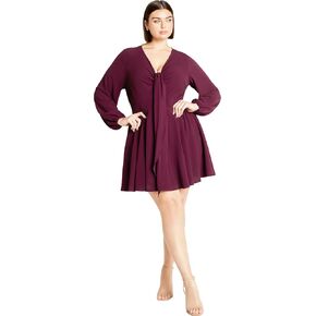 Women's Plus Size Dress Adelyn, Plum, 18