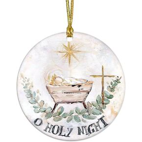 Nativity Religious Ornaments 2024 | Christmas Ornament 2024, Nativity Scene Ornaments for Christmas, O Holy Night Ornaments 2024, Silent Night Birth of Jesus Ornament(O Holy Night) in Saudi Arabia
