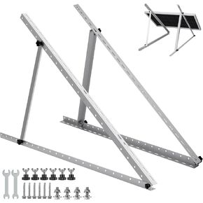 FLYING LION 2 Sets 45inch Adjustable Solar Panel Tilt Mount Brackets with Foldable Tilt Legs, Ieal for 2-4pcs 180 200 300 400 Watt Solar Panel for Roof, RV, Boat, and Off-Grid