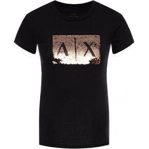Armani Exchange Women's Basic T-Shirt with Logo on Bust in Saudi Arabia