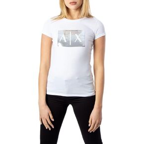 Armani Exchange Women's Basic T-Shirt with Logo on Bust