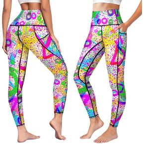 High Waist Yoga Pants with Pockets Tummy Control Workout Running 4 Way Stretch Yoga Leggings for Girls Women