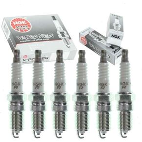 6 pc NGK V-Power Spark Plugs compatible with Ford F-150 4.2L V6 1997-2008