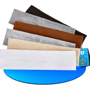 Sweat & Workout Headbands for Women - Non-Slip, Moisture Wicking, Soft Cotton Sports Headbands for Gym, Yoga, Running, Athletic Use, 6 Pcs