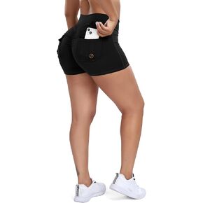 Scrunch Butt Lifting Cargo Shorts for Women Gym Workout Booty Shorts Yoga Fitness with Pockets Green L