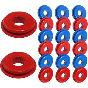 20 PCS Car Handshake Valve Round Gasket, 1.61" x 0.12" Thickened Elastic Stretch Rubber Polished Surface Sealing Gasket, Portable Modification Parts, for Cars, Trailers, Trucks (Black)