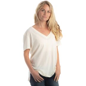 Pladra, Women's V-Neck Tri-Blend Soft Cotton Tee