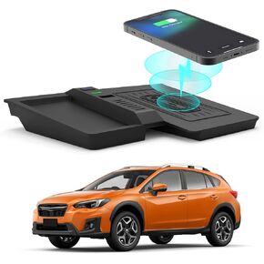 CarQiWireless Wireless Charger for Subaru Crosstrek Accessories 2018-2023, for Impreza Accessories 2017-2023,Wireless Charging Pad Center Console Organizer for Crosstrek 2023 2022 2021 2020 2019