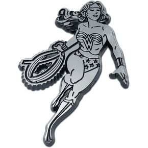 Elektroplate Offcially Licensed DC Comics Wonder Woman Vintage OEM Chrome Emblem for Cars, Trucks, and All Auto | Universal Fit at 3.25" x 2.25" | Weatherproof