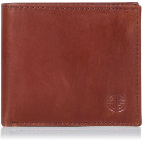 SERGA Real Genuine Leather Slim & Thin Bi-fold Wallet for Mens RFID Blocking - Transparent ID Card Window,12 Inbuilt Card Slots,3 Secret Compartments, Wallet in a Gift Box - ZEST (Brown Crazy)