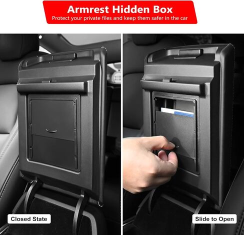 KVR Compatible with 2021-2023 3/Y Center Console Organizer Flocked Storage Armrest Hidden Cubby Drawer Storage Box Custom Set (3 PCS) in Saudi Arabia