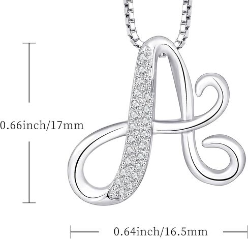 STARCHENIE Initial Necklace for Women 925 Sterling Silver Letter A-Z Pendant 26 Alphabet Jewelry in Kuwait