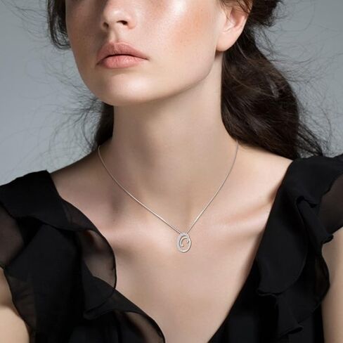STARCHENIE Initial Necklace for Women 925 Sterling Silver Letter A-Z Pendant 26 Alphabet Jewelry in Kuwait