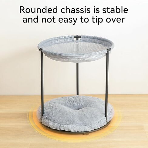 Double Cat Bed,Cat Beds for Indoor Cats,2 Layers Elevated Cat Bed,Breathable Cat Beds & Furniture,18 x φ16.5 Inch Outdoor Cat Bed with Two Washable Covers in Saudi Arabia