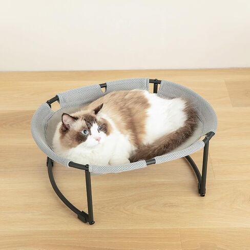 Double Cat Bed,Cat Beds for Indoor Cats,2 Layers Elevated Cat Bed,Breathable Cat Beds & Furniture,18 x φ16.5 Inch Outdoor Cat Bed with Two Washable Covers in Saudi Arabia