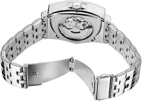FORSINING Men's Watch 30M Waterproof Skeleton Hollow Automatic Retro Triangle Wrist Watch in Kuwait