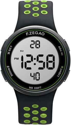 Digital Watch Mens Womens, Unisex 10ATM Waterproof Watch for Swimming Soft Double Injected Silicone Band, Sport Watches with Stopwatch Alarm Countdown Dual Time Mutifunction in Saudi Arabia