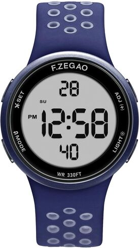 Digital Watch Mens Womens, Unisex 10ATM Waterproof Watch for Swimming Soft Double Injected Silicone Band, Sport Watches with Stopwatch Alarm Countdown Dual Time Mutifunction in Kuwait