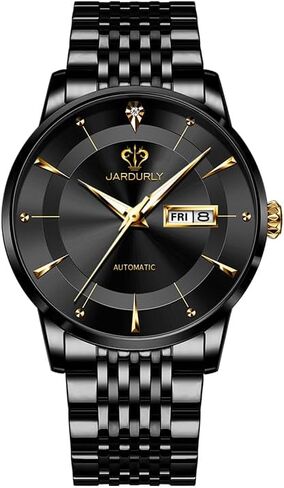 Automatic Watches for Men,50M Waterproof Self Winding Tourbillon Mechanical Wrist Watch,Business Fashion Dress Watch Luminous Date Luxury Diamond Stainless Steel Men Wrist Watch in Saudi Arabia