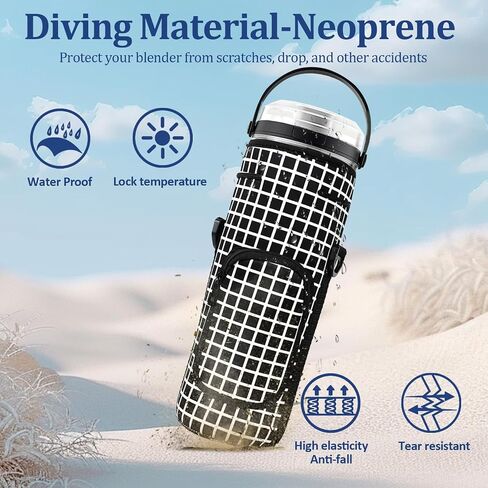 Storage Sleeve Bag for Ninja Blast Portable Blender BC151(Black) | Storage Bag with Drawstring Closure, Shoulder Strap and Small Pocket, Sleeve for Ninja BC151BK Series Blast Portable Blender in Kuwait