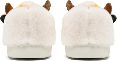 sharllen Fuzzy Cow Slippers for Kids Cute Fluffy Cow Toddler House Slippers Girls Boys Animal Cartoon House Shoes for Indoor Outdoor in Saudi Arabia