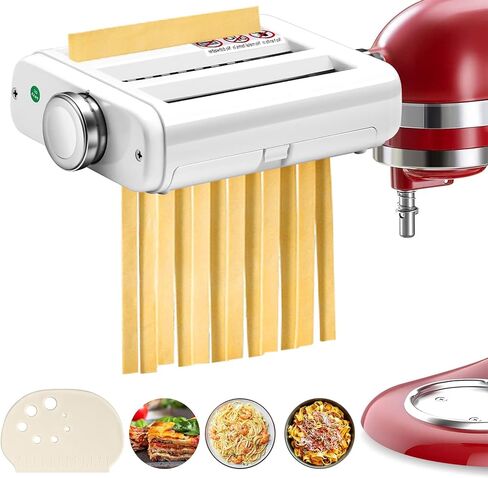 6 IN 1 Gourmet Pasta Attachment for KitchenAid Stand Mixer,for Kitchenaid Pasta Press, Extruder Pasta Maker Attachment Set with 6 Different Shapes Pasta Press Outlet Accessories by KOYOEY in Saudi Arabia