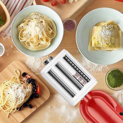 6 IN 1 Gourmet Pasta Attachment for KitchenAid Stand Mixer,for Kitchenaid Pasta Press, Extruder Pasta Maker Attachment Set with 6 Different Shapes Pasta Press Outlet Accessories by KOYOEY in Saudi Arabia