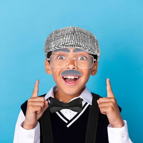 7 PCS 100 Days of School Costume for Boys Old Man Costume Set for Kids 100th of School Grandpa Dress Up in Saudi Arabia