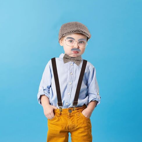 7 PCS 100 Days of School Costume for Boys Old Man Costume Set for Kids 100th of School Grandpa Dress Up in Saudi Arabia