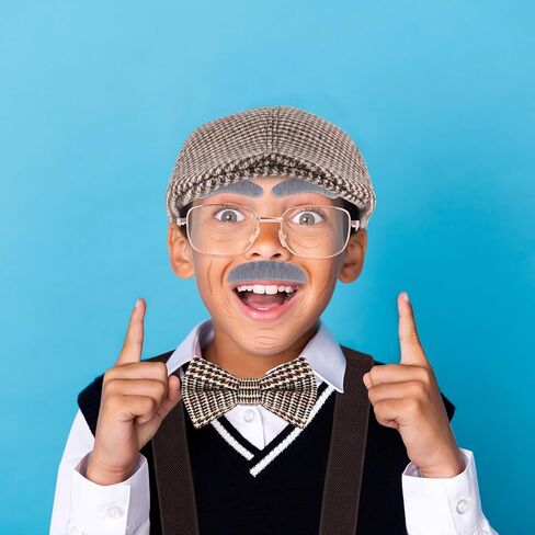 7 PCS 100 Days of School Costume for Boys Old Man Costume Set for Kids 100th of School Grandpa Dress Up in Saudi Arabia