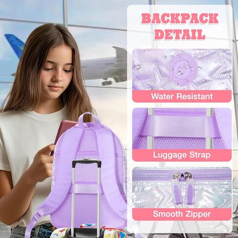 Beaulyn School Backpack for Girls Kids - School Bag Middle Primary Student Bookbags Travel Rucksack Backpack For Girl Teens in Saudi Arabia