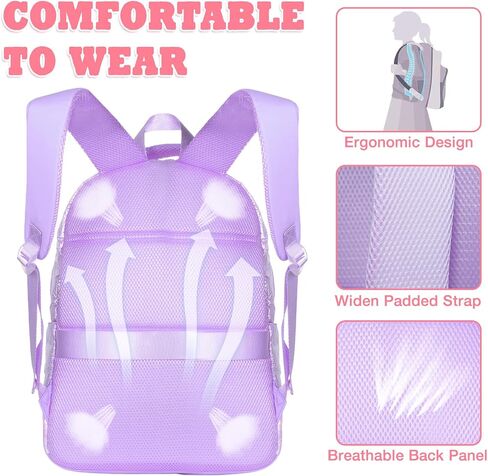 Beaulyn School Backpack for Girls Kids - School Bag Middle Primary Student Bookbags Travel Rucksack Backpack For Girl Teens in Saudi Arabia