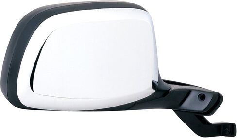 Fit System Passenger Side Mirror for Bronco, F150, F250, F350 HD, Black/Chrome, Foldaway, Paddle Design, Manual in Saudi Arabia