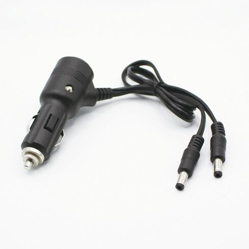 12V/24V Car Cigarette Lighter Power Supply Cable DC 5.5mm x 2.5mm Male to Car Cigarette Lighter Male Adapter Cord with Switch Button and LED(3.2FT) in Saudi Arabia