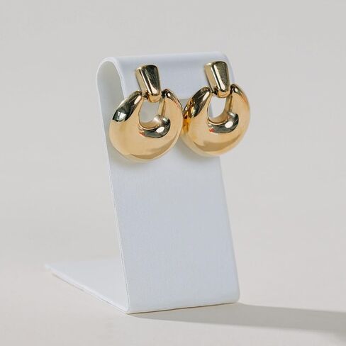 18k Gold Plated Earring for Women, Chunky, Hypoallergenic Jewelry Ideal for Gift in Saudi Arabia