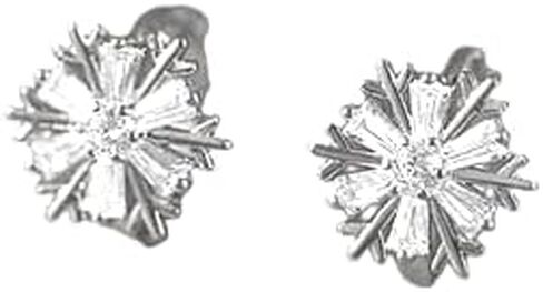 Crystal Cubic Zirconia Huggie Snowflake Hoop Earrings for Women,14K Gold Plated Trendy Earrings Statement Jewelry for Gifts Party,Stainless Steel Earrings in Kuwait