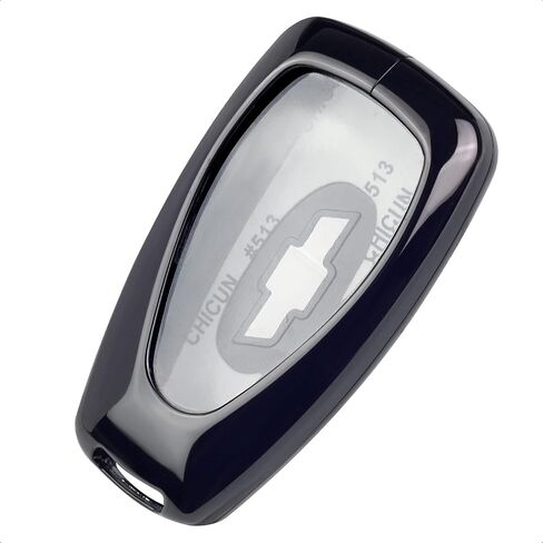 Black zinc Alloy Smart Key Case Cover Compatible with Chevrolet 2017-2021 Chevy Malibu Camaro Cruze Traverse Sonic Volt Bolt Equinox 2&3&4&5 Button Keyless Car Remote Accessory in Saudi Arabia