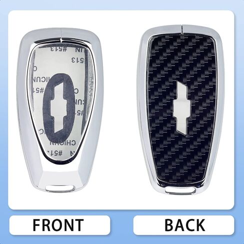 Black zinc Alloy Smart Key Case Cover Compatible with Chevrolet 2017-2021 Chevy Malibu Camaro Cruze Traverse Sonic Volt Bolt Equinox 2&3&4&5 Button Keyless Car Remote Accessory in Saudi Arabia