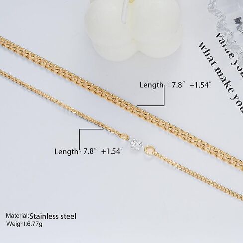 Gold/Silver 2PCS Matching Couple Bracelets Anniversary Couple Gift Matching Bracelets for Couple Stainless Steel Bracelets for Couples Anniversary Promise Valentine's Gifts in Saudi Arabia