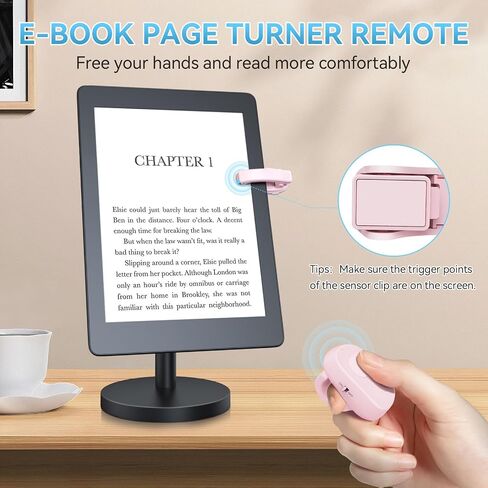 أداة تقليب الصفحات بحلقة الإصبع لجهاز Kindle Paperwhite، جهاز التحكم عن بعد لقارئات Kindle Paperwhite Kobo لأجهزة iPad اللوحية وقراءة الروايات وملحقات قراءة الكتب الإلكترونية لجهاز Kindle، أسود in Saudi Arabia