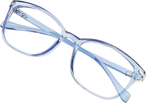 VisionGlobal Blue Light Blocking Glasses for Women, Anti Eyestrain, Computer Reading, TV Glasses, Stylish Square Frame, Anti Glare(+5.00 Magnification) in Saudi Arabia