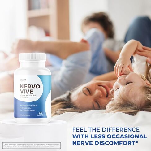 Nervovive Nerve Support Supplement - Advanced Formula Nerve Health Supplements, All Natural Potent Supplement, Maximum Strength for Overall Health and Wellness - 60 Capsules, 1 Month Supply in Kuwait