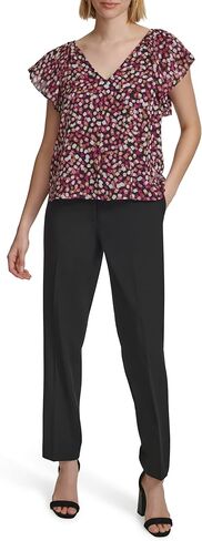 Calvin Klein Women's Ruffle Detail Sleeveless Blouse in Saudi Arabia
